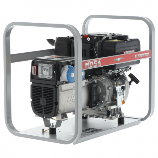 MOSA GE 6000 YDM - Groupe &eacute;lectrog&egrave;ne diesel 5.1 kW - Continue 4.5 kW Monophas&eacute; - Moteur Yanmar L 100 N