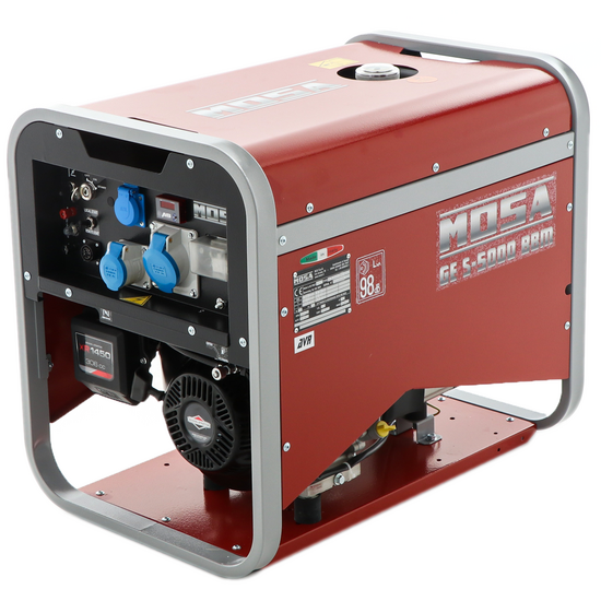 MOSA GE S-5000 BBM AVR EAS - Groupe &eacute;lectrog&egrave;ne &agrave; essence avec AVR et d&eacute;m. &eacute;lectrique 4.5 kW - Continue 3.6 kW Monophas&eacute; - Moteur B&amp;S XR1450