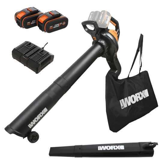 Worx WG583E - Souffleur à batterie 3 en 1 - 2 x 20 V / 4 Ah