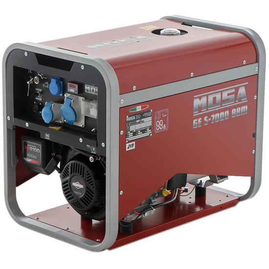 MOSA GE S-7000 BBM AVR EAS - Groupe électrogène à essence avec AVR et dem. électrique 6.5 KW - Continue 5.4 kW Monophasé - Moteur B&S XR2100