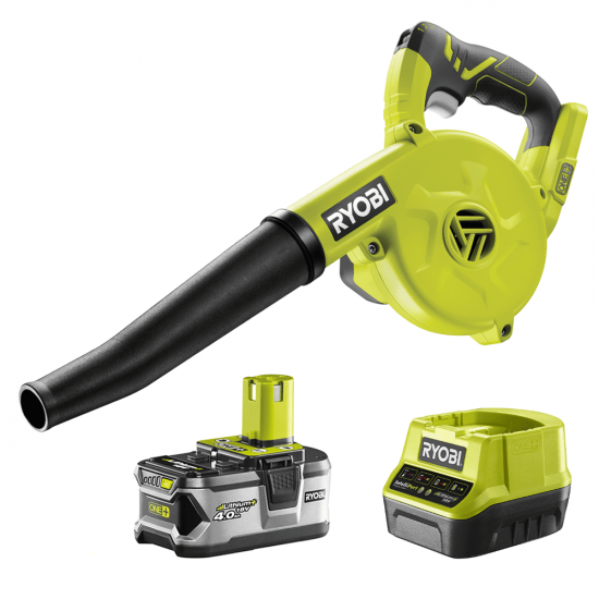 Soffleur sans fil compact RYOBI R18TB-0-18V - 4Ah - flux d'air de 200 km/h