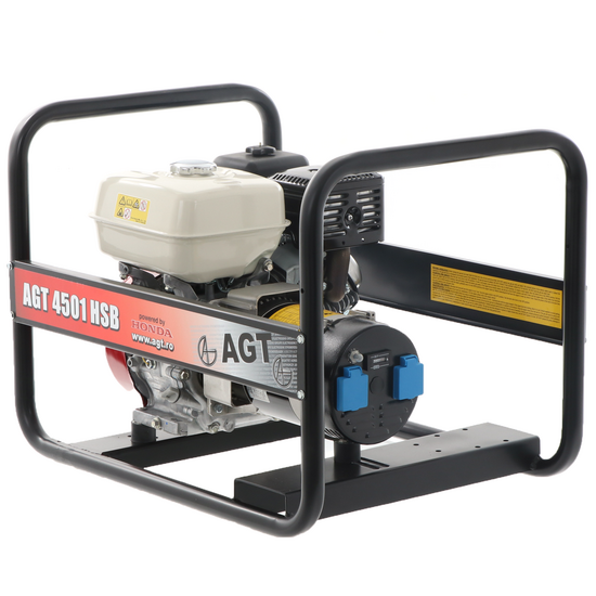 AGT 4501 HSB - Groupe électrogène 4.5 kW monophasé à essence - Continu 4.1 kW Monophasé