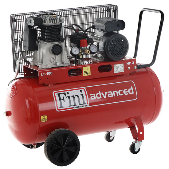 Fini Advanced MK 102-100-2M - Compresseur d'air &eacute;lectrique monophas&eacute; &agrave; courroie - Moteur 2 CV - 100 L