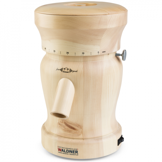 Waldner Lady - Moulin &agrave; farine en pin cembro avec meules en pierre - 400W