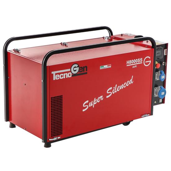 TecnoGen H8000SS - Groupe &eacute;lectrog&egrave;ne insonoris&eacute; 5.8 kW &agrave; essence - Continu 5.2 kW Monophas&eacute;