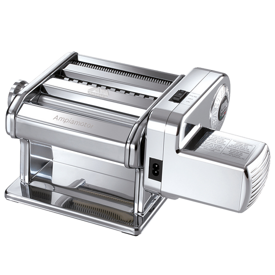 Marcato Ampiamotor - Laminoir - Machine &agrave; p&acirc;tes &eacute;lectrique/manuelle en INOX 100W