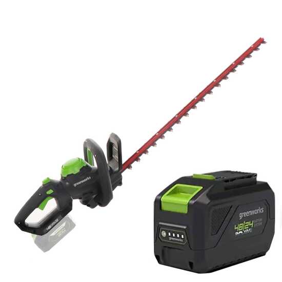  Greenworks G48HT 48V - Taille-haie &agrave; batterie 48V/2Ah - Lame de 61 cm