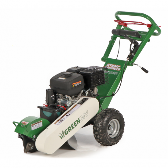 GreenBay Deep LE-330 - Rogneuse de souches - Moteur Loncin 420 cm3 avec d&eacute;marrage &eacute;lectrique - Roue de coupe avec 8 fraises en carbure de tungst&egrave;ne