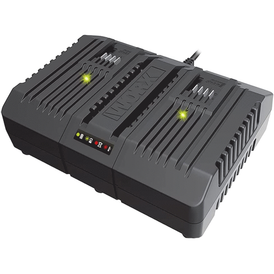 Chargeur de batterie double et rapide WORX 20V - 2 + 2Ah