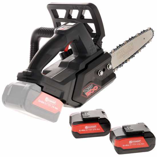 ZANON ZP 200 - Tron&ccedil;onneuse &agrave; batterie  2 x 18V - 5Ah - Lame de 20cm