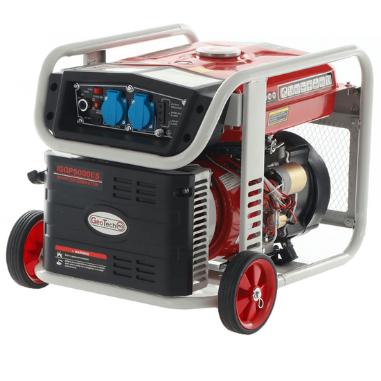 GeoTech Pro iGGP5000ES - Groupe &eacute;lectrog&egrave;ne inverter avec d&eacute;m. &eacute;lectrique 4 kW  sur chariot - Continu 3.5 kW Monophas&eacute;