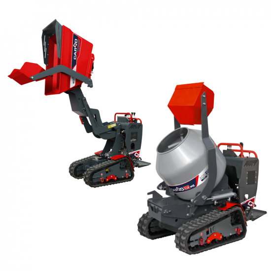 Brouette &agrave; moteur sur chenilles AgriEuro Top-Line CARGO L 10000 HEDH 4.0 - Honda GXe630 -  Avec pelle et b&eacute;tonni&egrave;re