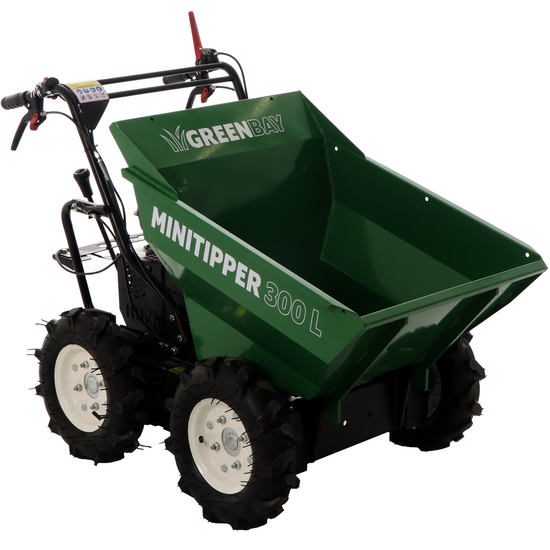 Brouette 4x4 à essence GreenBay MiniTipper 300 L - Moteur Loncin G200F