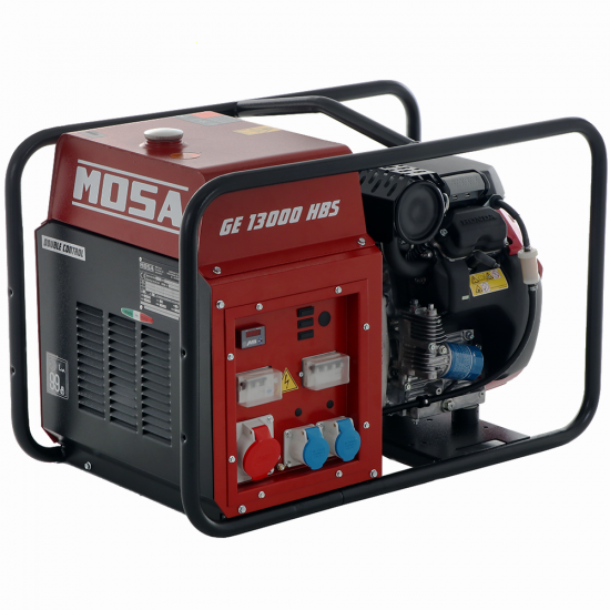 MOSA GE 13000 HBS - Groupe électrogène à essence 10.4 KW - Continu 9 kW Triphasé - Moteur Honda GX630