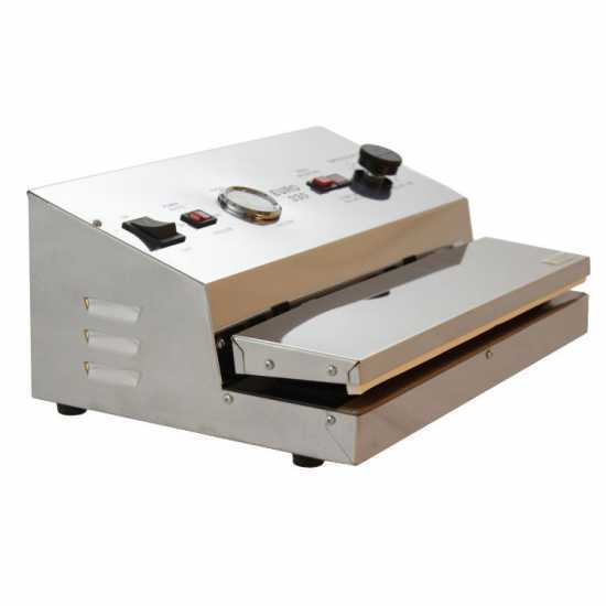 Machine sous vide manuelle en acier Euro 330 INOX - Barre de soudure 33 cm