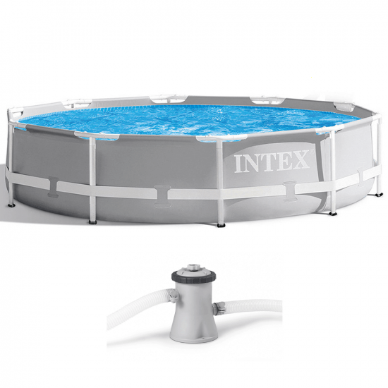 Intex Prisma Frame 26702NP - Piscine Ronde + &Eacute;purateur &agrave; cartouche
