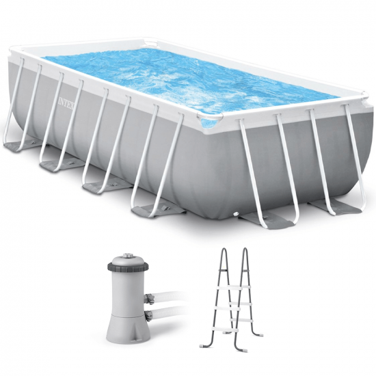 Intex Prisma Frame 26788NP - 400x200x100 cm - Piscine hors-sol + &Eacute;purateur et &Eacute;chelle