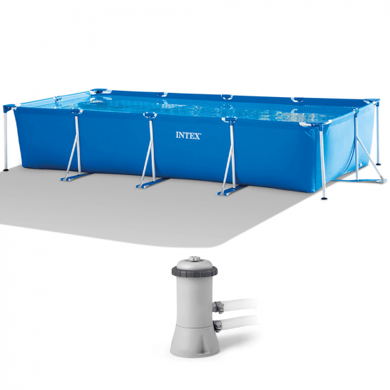 Intex Rectangular Frame 28274NP - 450x220x84 cm - Piscine + Pompe filtre