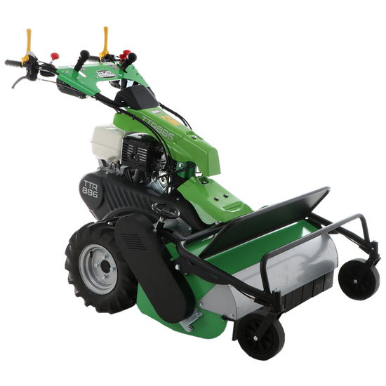 Lampacrescia MGM TTR886 - Tondeuses d&eacute;broussailleuses &agrave; couteaux - Roues jumel&eacute;es - Honda GX390 Pentes fortes