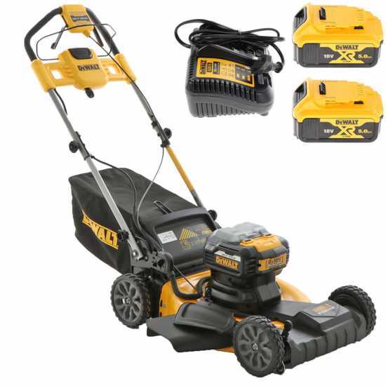 Tondeuse &agrave; gazon sur batterie DeWalt DCMWSP564N-XJ - 2 BATTERIES DE 18V 5AH