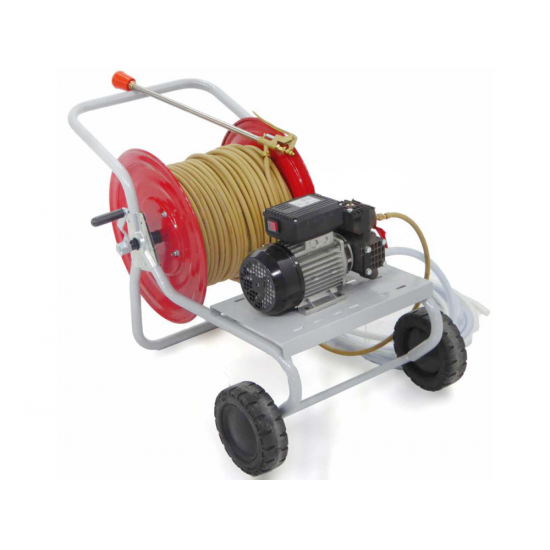 Motopompe de pulv&eacute;risation &eacute;lectrique sur chariot - Pompe Dal Degan DL218 - 20 bars max - 18L/min