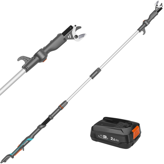 Gardena HighCut 250/18V P4A - S&eacute;cateur &eacute;lectrique d'&eacute;lagage sur perche - 18V 2ah - Diam&egrave;tre de coupe 28 mm