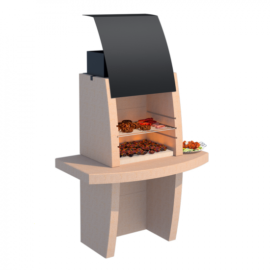 Linea VZ Formentera - Barbecue &agrave; bois et charbon en ma&ccedil;onnerie