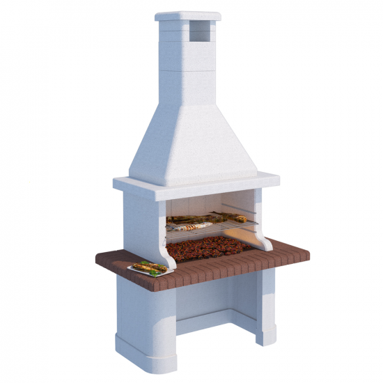 Linea VZ Vulcano - Barbecue &agrave; bois et charbon en ma&ccedil;onnerie