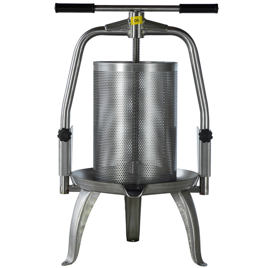 Baesso V30 Inox - Pressoir à vis pour fruits et légumes 30 L – Cage en acier inoxydable