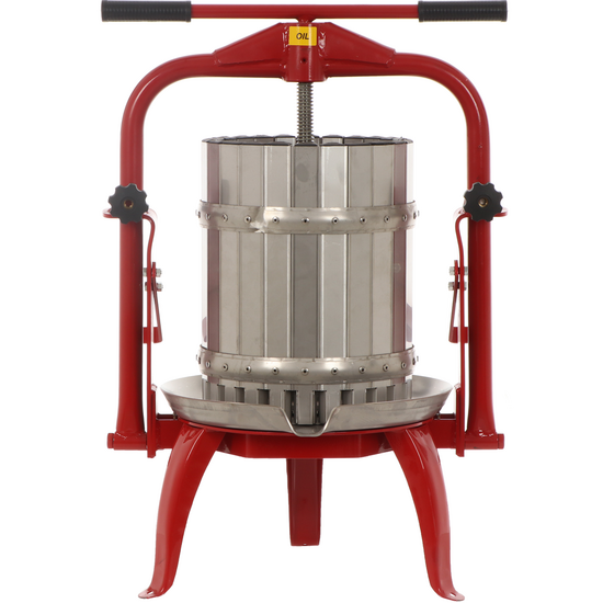 Baesso F25 Inox -Pressoir &agrave; vis pour fruits et l&eacute;gumes 20 L &ndash; Cage en acier inoxydable