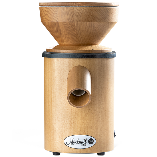 Mockmill Lino 200 - Moulin &agrave; farine - En bois - Moteur &eacute;lectrique 600 watt