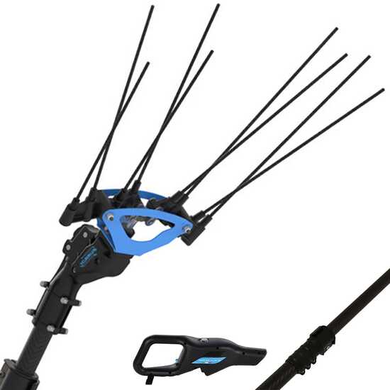 Campagnola Icarus V1 58 - Perche en carbone de 185-270 cm - Peigne vibreur électrique - Batterie à dos incluse