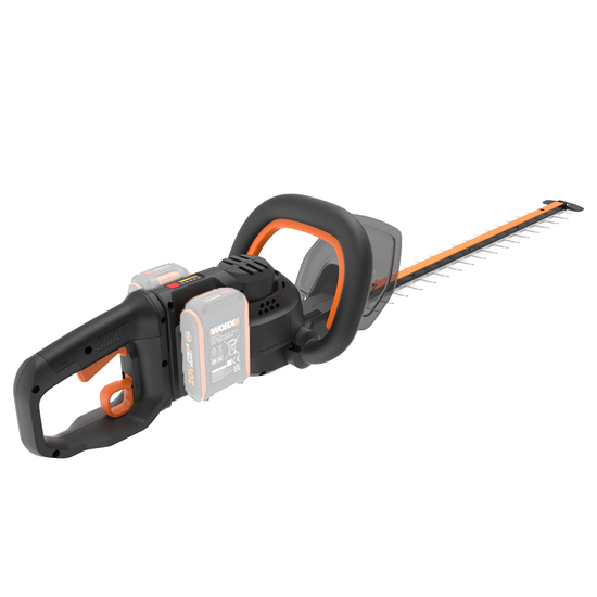 WORX NITRO WG286E.9 - Taille-haie - 20V - Lamier 60 cm en acier - SANS BATTERIE NI CHARGEUR