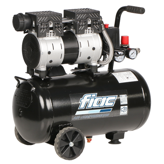 Fiac SUPERSILENT 24/1 - Compresseur électrique monophasé silencieux oil-less - Moteur 1 CV - 24 L