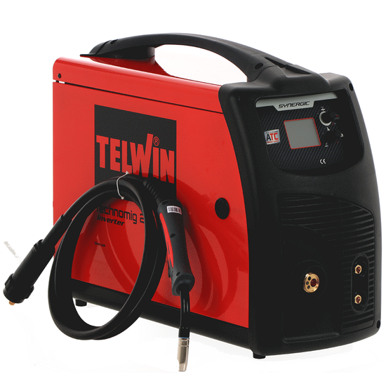 Telwin Technomig 215 Dual Synergic - Poste &agrave; souder inverter multiprocessus - GAZ/NO GAZ-MIG-MAG, MMA et TIG - 