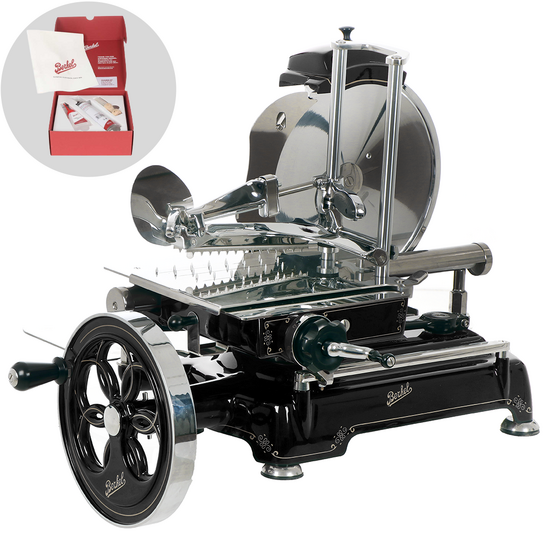 Berkel Tribute Noire - Trancheuse &agrave; volant - Lame en acier chrom&eacute; 300 mm