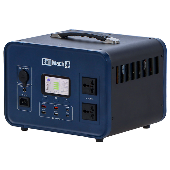 BullMach Elektron 2000 - Power Station Portable - 2000 W/1536 Wh 3.2 V