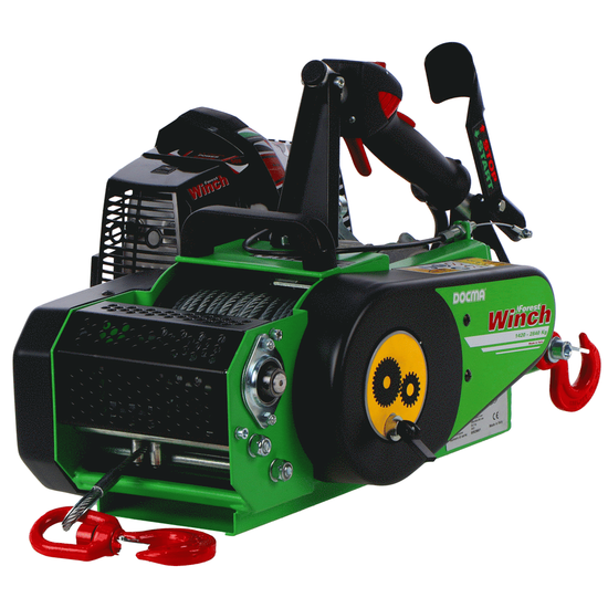 Docma VF150 Automatic - Treuil forestier moteur Solo HP50E-A -  C&acirc;ble &Oslash; 5mm de 80m