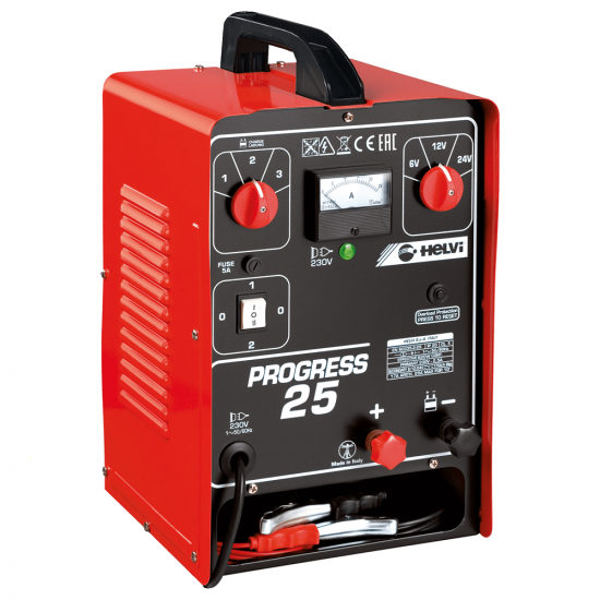 Helvi Progress 25 - Chargeur de batterie portable - 6/12/24V portable - Monophas&eacute;