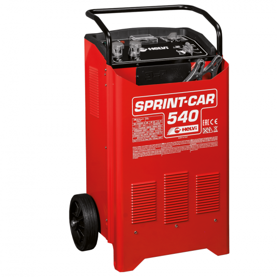 Helvi sprint CAR 540 - Chargeur de batterie et d&eacute;marreur sur chariot - 12/24V