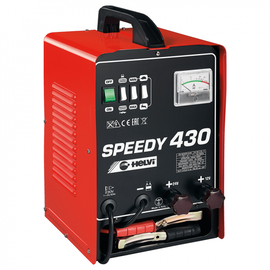 Helvi Speedy 430 - Chargeur de batterie et d&eacute;marreur portable - 12/24V - Monophas&eacute;