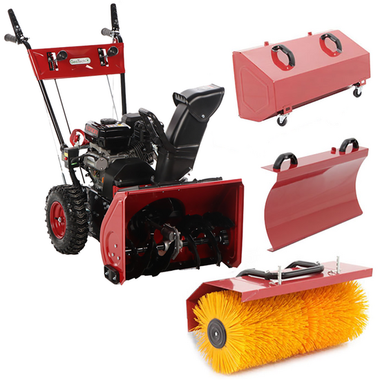 GeoTech SS 680 WEL EVO - Fraise &agrave; neige thermique avec d&eacute;marrage &eacute;lectrique - Multifonction - Loncin H200