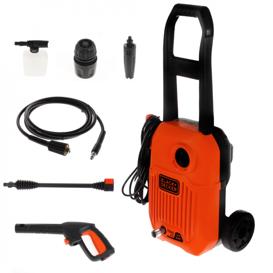 Black &amp; Decker BEPW1650-QS - Nettoyeur haute pression &eacute;lectrique &agrave; eau froide - 120 bars - 408 l/h