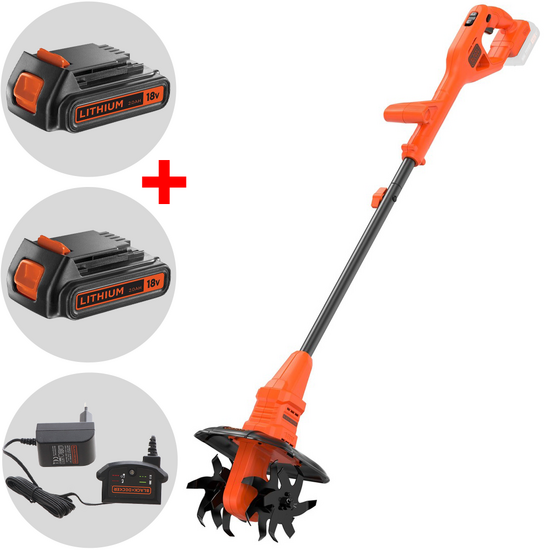 Black & Decker BETL1820L-QW - Motobineuse à batterie 18V 2Ah + une batterie 18V 2Ah offerte