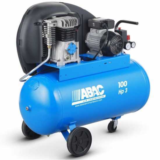 Compresseur d'air monophas&eacute; &agrave; courroie ABAC mod. A29B 100 CM3 s&eacute;rie LINE -  cuve 100 L