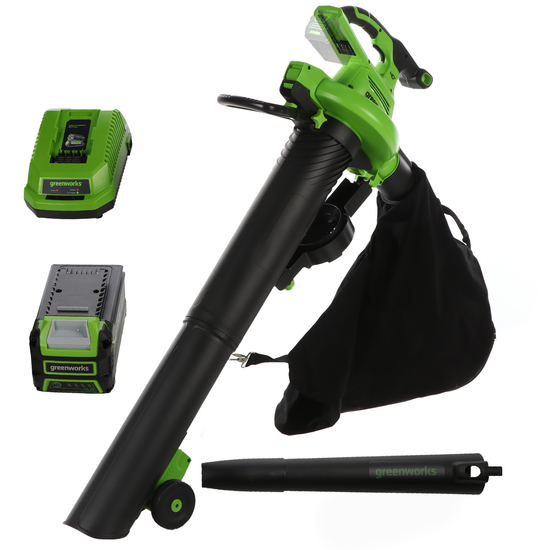 Greenworks GD40BVII - Souffleur - Aspirateur &agrave; batterie - 40 V / 4 Ah