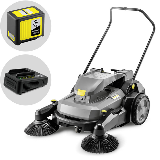 Karcher KM 70/25 C Bp 2SB - Balayeuse &agrave; batterie avec bac de ramassage 36V 5Ah