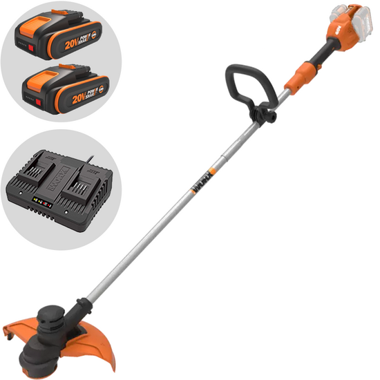 Worx WG183E - D&eacute;broussailleuse &agrave; batterie - 40V - 2x20/2Ah