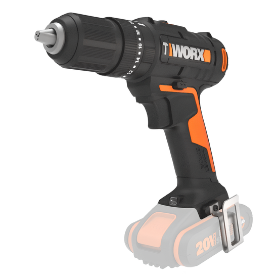 Worx WX370.9 - Perceuse visseuse &agrave; percussion sur batterie - SANS BATTERIE ET SANS CHARGEUR