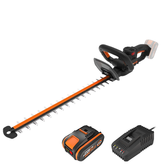 Worx Nitro WG263E - Taille-haie &agrave; batterie - 20V/4Ah - Lame de 57 cm